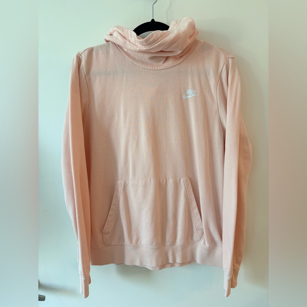 Nike Pink Cowl Neck Hoodie | Size Large